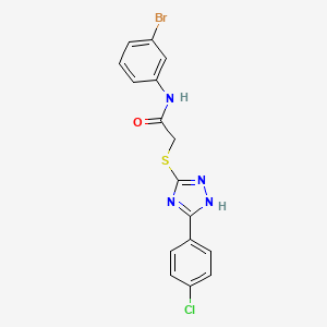 N-(3-bromophenyl)-2-[[5-(4-chlorophenyl)-1H-1,2,4-triazol-3-yl]sulfanyl]acetamide