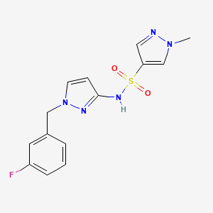 N-[1-(3-fluorobenzyl)-1H-pyrazol-3-yl]-1-methyl-1H-pyrazole-4-sulfonamide