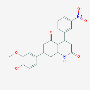 7-(3,4-dimethoxyphenyl)-4-(3-nitrophenyl)-4,6,7,8-tetrahydro-2,5(1H,3H)-quinolinedione