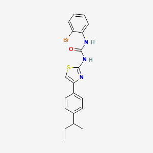 molecular formula C20H20BrN3OS B4788310 1-(2-Bromophenyl)-3-{4-[4-(butan-2-yl)phenyl]-1,3-thiazol-2-yl}urea 