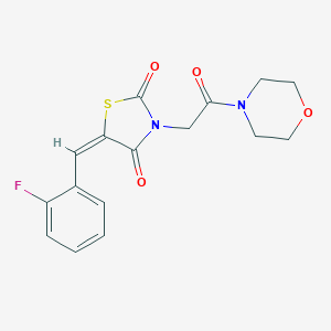 (5E)-5-(2-fluorobenzylidene)-3-[2-(morpholin-4-yl)-2-oxoethyl]-1,3-thiazolidine-2,4-dione