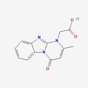 molecular formula C13H11N3O3 B4788353 (2-methyl-4-oxopyrimido[1,2-a]benzimidazol-1(4H)-yl)acetic acid 