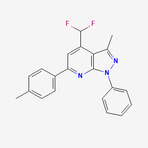 4-(difluoromethyl)-3-methyl-6-(4-methylphenyl)-1-phenyl-1H-pyrazolo[3,4-b]pyridine