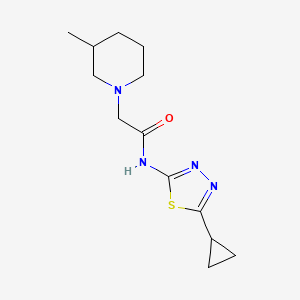 N-(5-cyclopropyl-1,3,4-thiadiazol-2-yl)-2-(3-methylpiperidin-1-yl)acetamide