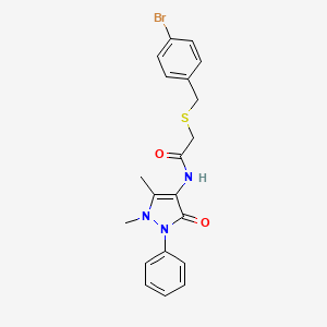 2-[(4-bromobenzyl)thio]-N-(1,5-dimethyl-3-oxo-2-phenyl-2,3-dihydro-1H-pyrazol-4-yl)acetamide