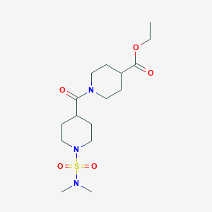 molecular formula C16H29N3O5S B4788386 ethyl 1-({1-[(dimethylamino)sulfonyl]-4-piperidinyl}carbonyl)-4-piperidinecarboxylate 