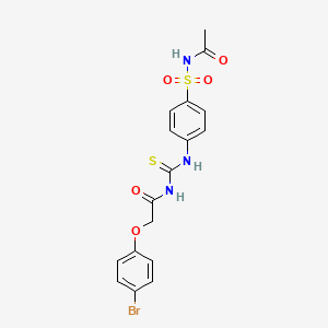 N-{[4-(acetylsulfamoyl)phenyl]carbamothioyl}-2-(4-bromophenoxy)acetamide