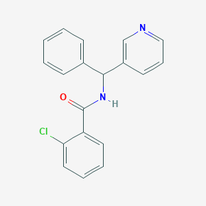 2-chloro-N-[phenyl(pyridin-3-yl)methyl]benzamide