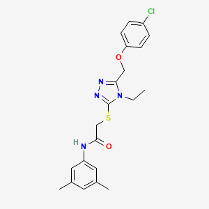 2-({5-[(4-chlorophenoxy)methyl]-4-ethyl-4H-1,2,4-triazol-3-yl}sulfanyl)-N-(3,5-dimethylphenyl)acetamide