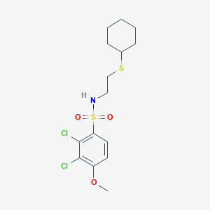 2,3-dichloro-N-[2-(cyclohexylthio)ethyl]-4-methoxybenzenesulfonamide