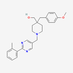 (4-(4-methoxybenzyl)-1-{[2-(2-methylphenyl)-5-pyrimidinyl]methyl}-4-piperidinyl)methanol