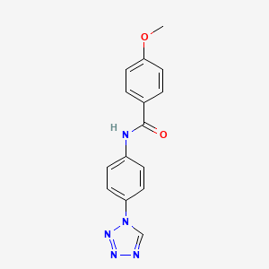 molecular formula C15H13N5O2 B4788457 4-methoxy-N-[4-(1H-tetrazol-1-yl)phenyl]benzamide 