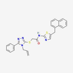 2-[(4-allyl-5-phenyl-4H-1,2,4-triazol-3-yl)thio]-N-[5-(1-naphthylmethyl)-1,3-thiazol-2-yl]acetamide