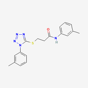 molecular formula C18H19N5OS B4788479 N-(3-methylphenyl)-3-{[1-(3-methylphenyl)-1H-tetrazol-5-yl]thio}propanamide 