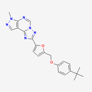 2-(5-{[4-(TERT-BUTYL)PHENOXY]METHYL}-2-FURYL)-7-METHYL-7H-PYRAZOLO[4,3-E][1,2,4]TRIAZOLO[1,5-C]PYRIMIDINE