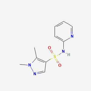 molecular formula C10H12N4O2S B4788501 1,5-dimethyl-N-2-pyridinyl-1H-pyrazole-4-sulfonamide 