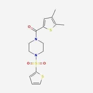 molecular formula C15H18N2O3S3 B4788507 (4,5-DIMETHYL-2-THIENYL)[4-(2-THIENYLSULFONYL)PIPERAZINO]METHANONE 