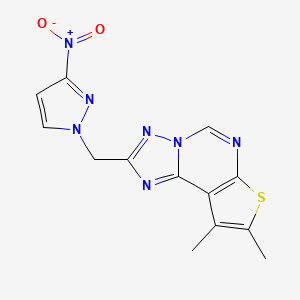 8,9-dimethyl-2-[(3-nitro-1H-pyrazol-1-yl)methyl]thieno[3,2-e][1,2,4]triazolo[1,5-c]pyrimidine