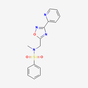 N-methyl-N-{[3-(2-pyridinyl)-1,2,4-oxadiazol-5-yl]methyl}benzenesulfonamide