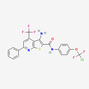 molecular formula C22H13ClF5N3O2S B4788568 3-amino-N-{4-[chloro(difluoro)methoxy]phenyl}-6-phenyl-4-(trifluoromethyl)thieno[2,3-b]pyridine-2-carboxamide 