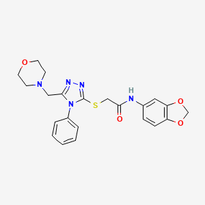 N-1,3-benzodioxol-5-yl-2-{[5-(4-morpholinylmethyl)-4-phenyl-4H-1,2,4-triazol-3-yl]thio}acetamide