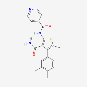 N-[3-(aminocarbonyl)-4-(3,4-dimethylphenyl)-5-methyl-2-thienyl]isonicotinamide