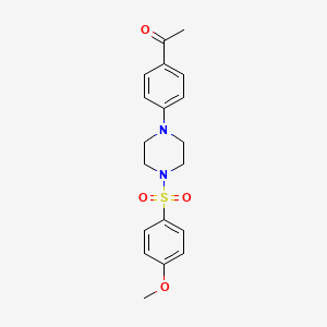 1-(4-{4-[(4-methoxyphenyl)sulfonyl]-1-piperazinyl}phenyl)ethanone