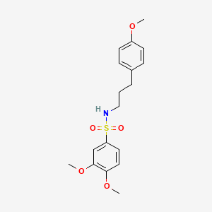 molecular formula C18H23NO5S B4788625 3,4-dimethoxy-N-[3-(4-methoxyphenyl)propyl]benzenesulfonamide 