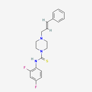 N-(2,4-difluorophenyl)-4-(3-phenyl-2-propen-1-yl)-1-piperazinecarbothioamide