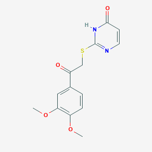 1-(3,4-dimethoxyphenyl)-2-[(4-hydroxy-2-pyrimidinyl)thio]ethanone