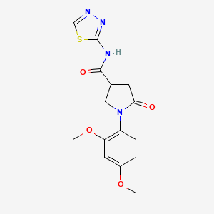 1-(2,4-dimethoxyphenyl)-5-oxo-N-(1,3,4-thiadiazol-2-yl)pyrrolidine-3-carboxamide