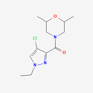 4-[(4-chloro-1-ethyl-1H-pyrazol-3-yl)carbonyl]-2,6-dimethylmorpholine