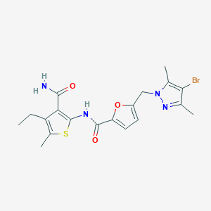 N-[3-(aminocarbonyl)-4-ethyl-5-methyl-2-thienyl]-5-[(4-bromo-3,5-dimethyl-1H-pyrazol-1-yl)methyl]-2-furamide