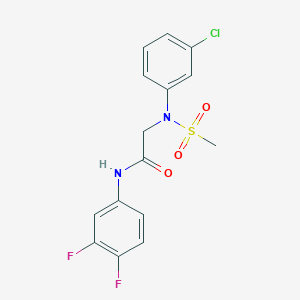 N~2~-(3-chlorophenyl)-N~1~-(3,4-difluorophenyl)-N~2~-(methylsulfonyl)glycinamide