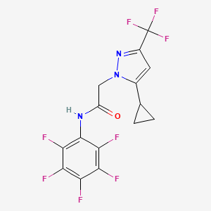 2-[5-CYCLOPROPYL-3-(TRIFLUOROMETHYL)-1H-PYRAZOL-1-YL]-N-(2,3,4,5,6-PENTAFLUOROPHENYL)ACETAMIDE