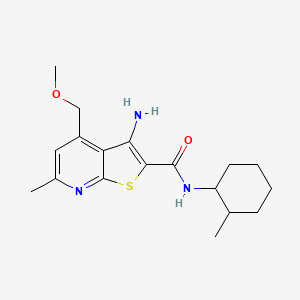 3-amino-4-(methoxymethyl)-6-methyl-N-(2-methylcyclohexyl)thieno[2,3-b]pyridine-2-carboxamide