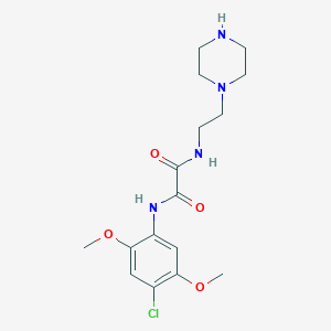 molecular formula C16H23ClN4O4 B4788736 N-(4-chloro-2,5-dimethoxyphenyl)-N'-[2-(1-piperazinyl)ethyl]ethanediamide 