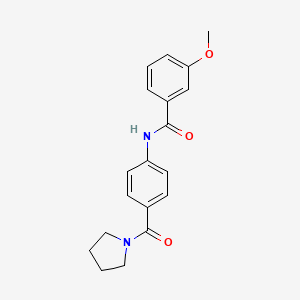 3-methoxy-N-[4-(1-pyrrolidinylcarbonyl)phenyl]benzamide