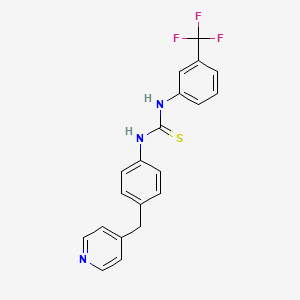 molecular formula C20H16F3N3S B4788771 N-[4-(4-pyridinylmethyl)phenyl]-N'-[3-(trifluoromethyl)phenyl]thiourea 