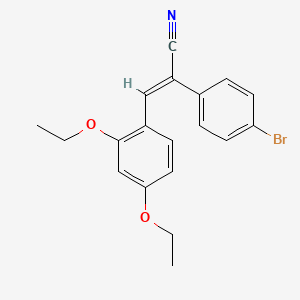 molecular formula C19H18BrNO2 B4788777 2-(4-bromophenyl)-3-(2,4-diethoxyphenyl)acrylonitrile 