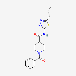 1-benzoyl-N-(5-propyl-1,3,4-thiadiazol-2-yl)-4-piperidinecarboxamide