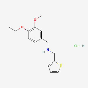 molecular formula C15H20ClNO2S B4788857 (4-ethoxy-3-methoxybenzyl)(2-thienylmethyl)amine hydrochloride 