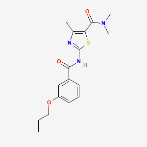 N,N,4-trimethyl-2-[(3-propoxybenzoyl)amino]-1,3-thiazole-5-carboxamide