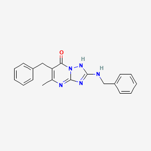 molecular formula C20H19N5O B4788914 6-benzyl-2-(benzylamino)-5-methyl[1,2,4]triazolo[1,5-a]pyrimidin-7(4H)-one 