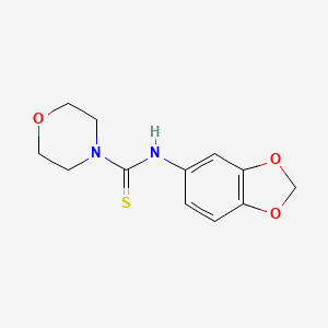 molecular formula C12H14N2O3S B4788915 N-1,3-benzodioxol-5-yl-4-morpholinecarbothioamide 