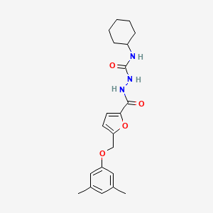 N-cyclohexyl-2-{5-[(3,5-dimethylphenoxy)methyl]-2-furoyl}hydrazinecarboxamide