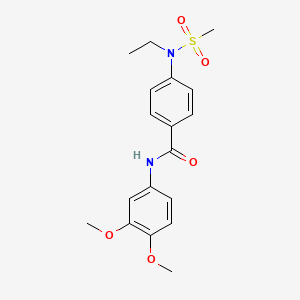 N-(3,4-dimethoxyphenyl)-4-[ethyl(methylsulfonyl)amino]benzamide