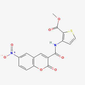 methyl 3-{[(6-nitro-2-oxo-2H-chromen-3-yl)carbonyl]amino}-2-thiophenecarboxylate