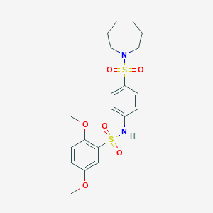 N-[4-(1-azepanylsulfonyl)phenyl]-2,5-dimethoxybenzenesulfonamide