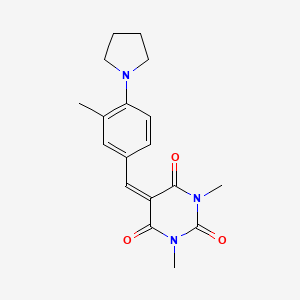 1,3-dimethyl-5-[3-methyl-4-(1-pyrrolidinyl)benzylidene]-2,4,6(1H,3H,5H)-pyrimidinetrione